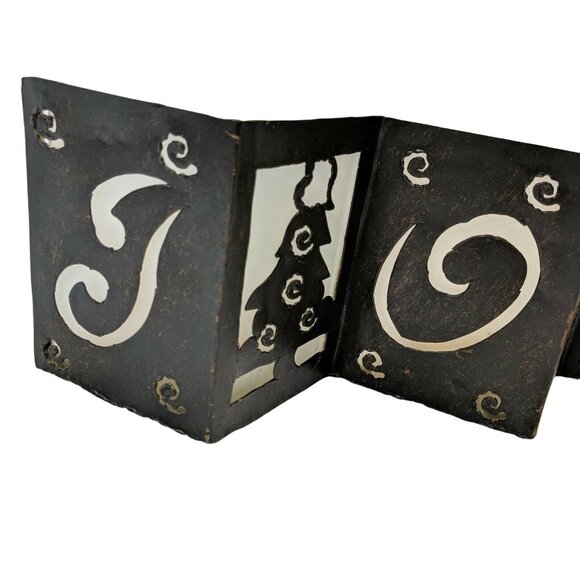 Metal Christmas Tree Joy Tealight Candle Holder 49d - Picture 5 of 9